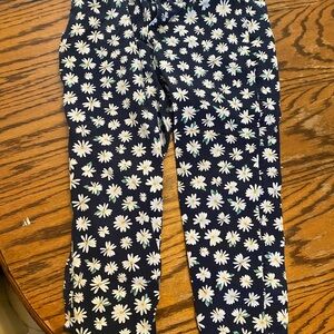 Old Navy Blue and White Floral Leggings